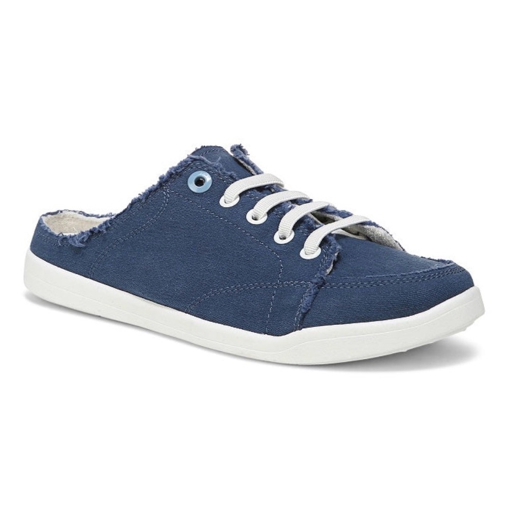 Vionic Beach Breeze mule  Navy Canvas Low-Top Sneaker with White Laces